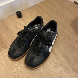 Women's Black and White Sneakers